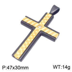 Stainless Steel Cross Pendant - KP119882-HR