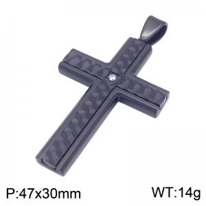 Stainless Steel Cross Pendant - KP119883-HR