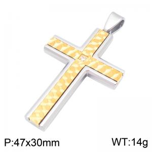 Stainless Steel Cross Pendant - KP119885-HR