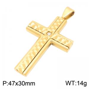 Stainless Steel Cross Pendant - KP119886-HR