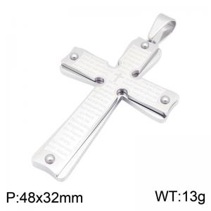 Stainless Steel Cross Pendant - KP119891-HR