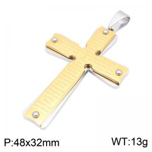 Stainless Steel Cross Pendant - KP119892-HR