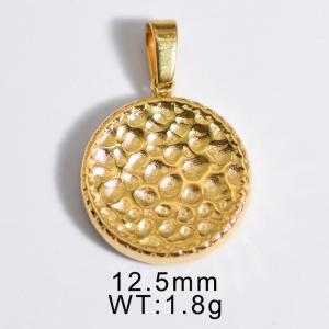 Fashion French style gold round geometric pendant - KP119949-WGYC