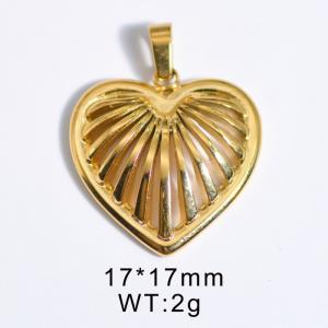 Fashion French style gold oval pendant - KP119957-WGYC