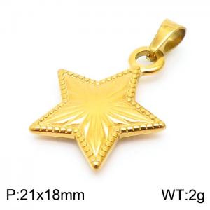 Fashion trend stainless steel geometric star pendant - KP119976-Z