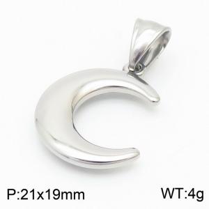 Stainless Steel Crescent Moon Pendant - KP120080-Z