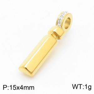 15x4mm Zirconia Balloon I Alphabet Charm Stainless Steel 304 Gold Color for Men and Womon - KP120220-Z