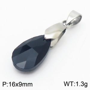 Black Color Crystal Glass Water Droplet Pendant For Women Jewelry - KP120309-Z