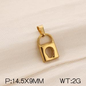 Stainless steel lock head pendant - KP120426-Z