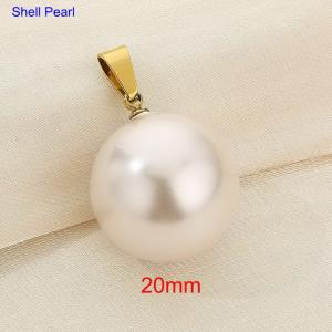 Shell bead pendant - KP120436-Z