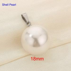 Shell bead pendant - KP120439-Z
