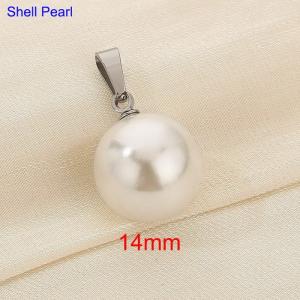 Shell bead pendant - KP120442-Z