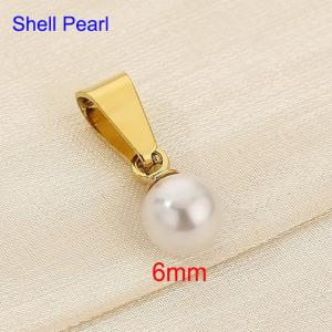 Shell bead pendant - KP120450-Z
