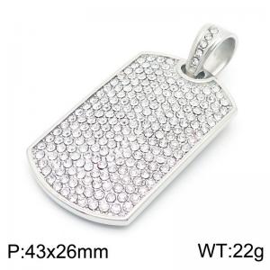 Hip hop diamond inlaid stainless steel pendant - KP130507-MZOZ