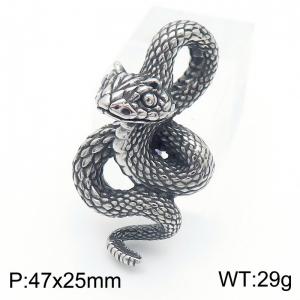Gothic Punk Stainless Steel Snake Pendant - KP130519-TGX