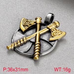 Stainless Steel Gold-plating Pendant - KP130638-TLX