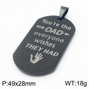 Father's Day gift stainless steel military badge pendant - KP130894-Z
