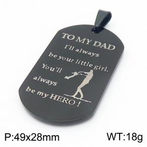 Father's Day gift stainless steel military badge pendant - KP130897-Z