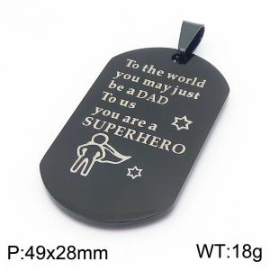 Father's Day gift stainless steel military badge pendant - KP130900-Z