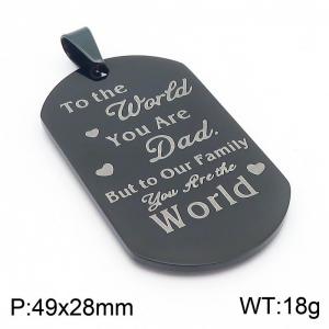 Father's Day gift stainless steel military badge pendant - KP130903-Z