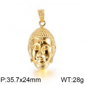 Stainless Steel Gold-plating Pendant - KP32168-D