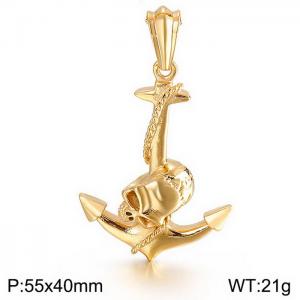 Stainless Steel Gold-plating Pendant - KP37966-D