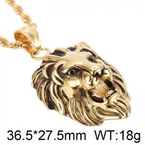 Stainless Steel Gold-plating Pendant - KP40875-D