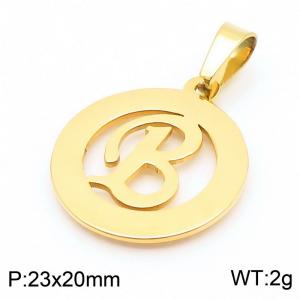 Stainless Steel Gold-plating Pendant - KP43558-Z