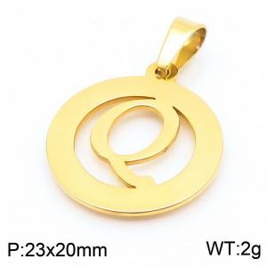 Stainless Steel Gold-plating Pendant - KP44032-Z