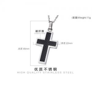 Stainless Steel Cross Pendant - KP48324-DR