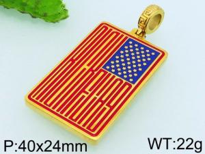 Stainless Steel Gold-plating Pendant - KP53293-BD