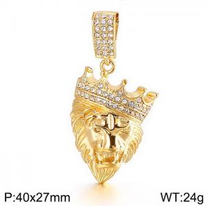 Stainless Steel Gold-plating Pendant - KP55733-BD