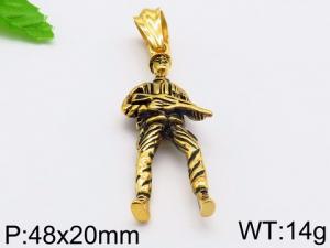 Stainless Steel Gold-plating Pendant - KP56045-BD