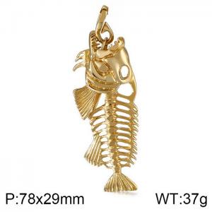 Stainless Steel Gold-plating Pendant - KP57176-BD