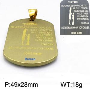 Stainless Steel Gold-plating Pendant - KP76228-Z