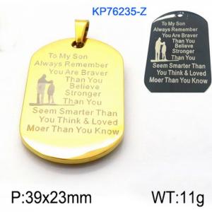 Stainless Steel Gold-plating Pendant - KP76235-Z