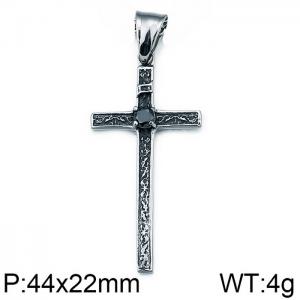 Stainless Steel Cross Pendant - KP76880-BD