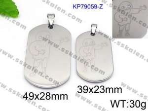 Stainless Steel Lover Pendant - KP79059-Z