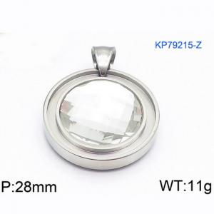 Stainless steel crystal glass pendant - KP79215-Z