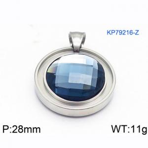 Stainless steel crystal glass pendant - KP79216-Z