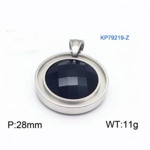 Stainless steel crystal glass pendant - KP79219-Z