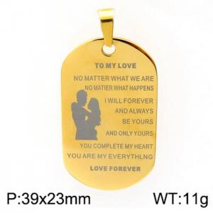Stainless Steel Gold-plating Pendant - KP80565-Z