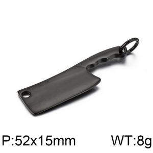 Stainless Steel Black-plating Pendant - KP81596-K