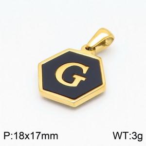 Stainless Steel Gold-plating Pendant - KP97664-LB