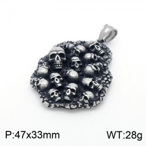 Stainless Skull Pendants - KP98281-TLA