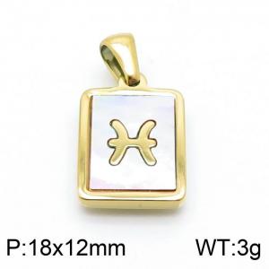 Stainless Steel Gold-plating Pendant - KP98650-LB