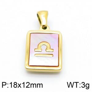 Stainless Steel Gold-plating Pendant - KP98651-LB