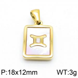 Stainless Steel Gold-plating Pendant - KP98653-LB