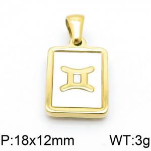 Stainless Steel Gold-plating Pendant - KP98655-LB