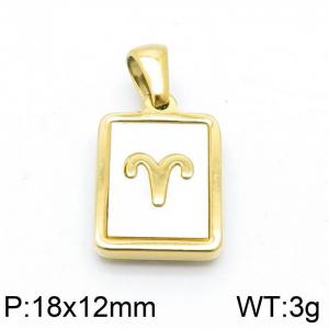 Stainless Steel Gold-plating Pendant - KP98656-LB